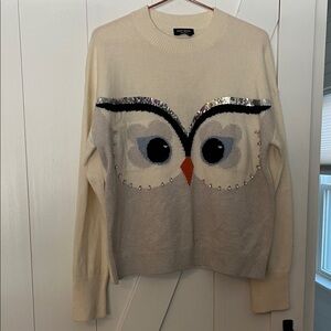 Kate Spade Hoot embellished Owl Sweater. Size S-worn 1x! Conversation starter!